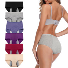 Leakproof Underwear Panties, Women's Cotton Period Underwear: Easy-Clean Menstrual & Postpartum Briefs