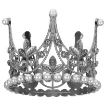 Mini Crowns For Cake Simple Beauty Silver 1Set 3.0x3.0x2.3In