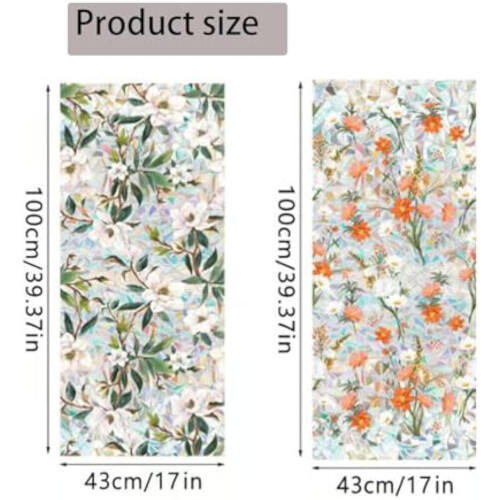 Floral Bouquet Window Sticker Rainbow Flower Cling 1