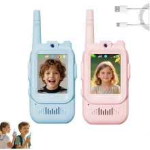 Video Walkie Talkies for Kids,Rechargeable Toy Radios with Camera & 2-in Screen,1000 Feet Range,No WiFi Needed for Real Video Call,for Ages 3-12