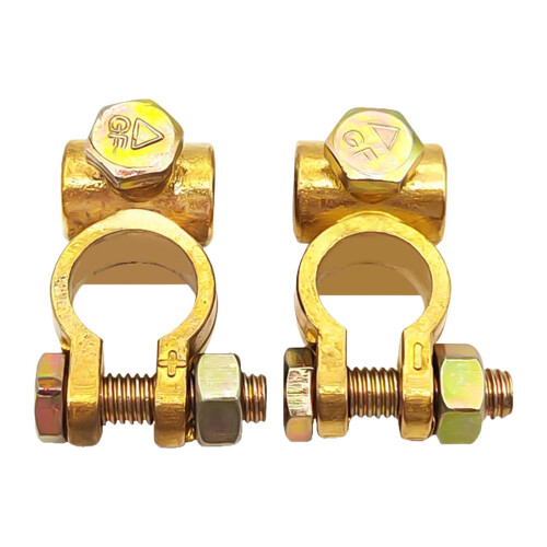 Brass Battery Terminal Connector Top Posts 2 Pack
