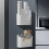 Kitchen Wall Mounted Sticky Storage Rack Cabinet Door Storage Box Drawer Shelf Bathroom Storage Rack 8