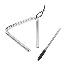 Stainless Steel Hand Percussion Triangle 4 Inch for Practice and Performance