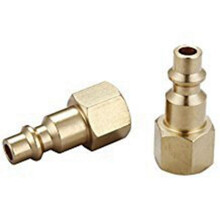 1/4NPT Pneumatic Fittings Five-Piece Set Quick Connector Solid Brass Quick Connect Air Fittings Kit