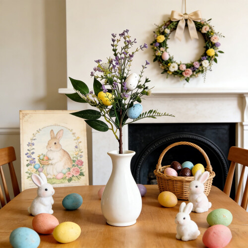 ZHMRFG Easter Egg Floral Stems – Realistic Reusable Decor