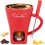 Chocolate Fondue Mug Ceramic with Forks 1 Piece 1