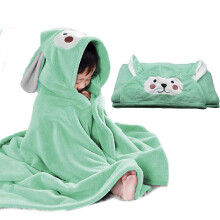 Bath Towel Ultra Soft Hooded Towel Highly Absorbent Bathrobe Blanket Toddlers Shower Gifts for Boys Girls- 27.5" x 55" (Green)