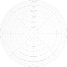 quilting template set acrylic 6 pcs 1-6 inch 3mm