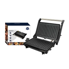 Double Sided Indoor Outdoor Grill, Cast Iron Cooking Griddle Plate with High Heat Retention, Compact Portable Barbecue for Kitchen