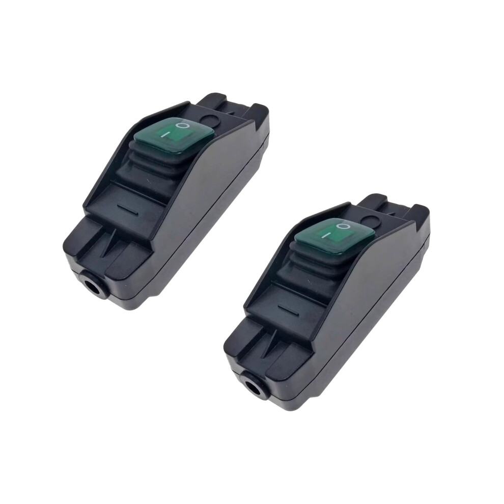 2Pcs Heavy Duty Cord Button Switches Waterproof Inline Cord Switches On/Off With Indicators Light Easy To Install 9399596197364