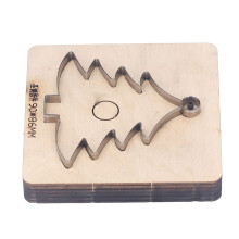 Christmas Tree Leather Die - Alloy Steel & Birch