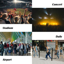 Sac Transparent pour Événements de Stade, Sac à Main Transparent, Sac Transparent pour Concerts, Festivals, Sports, Noir