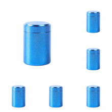 6PCS Airtight Smell-Proof Tea & Coffee Canisters, Aluminum Storage Jars for Spices, Herbs, Loose Tea, Dry Food—Compatible with Kitchen, Fridge &