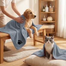 Microfiber Pet Towel 20x40 Inch Absorbent Quick-Dry
