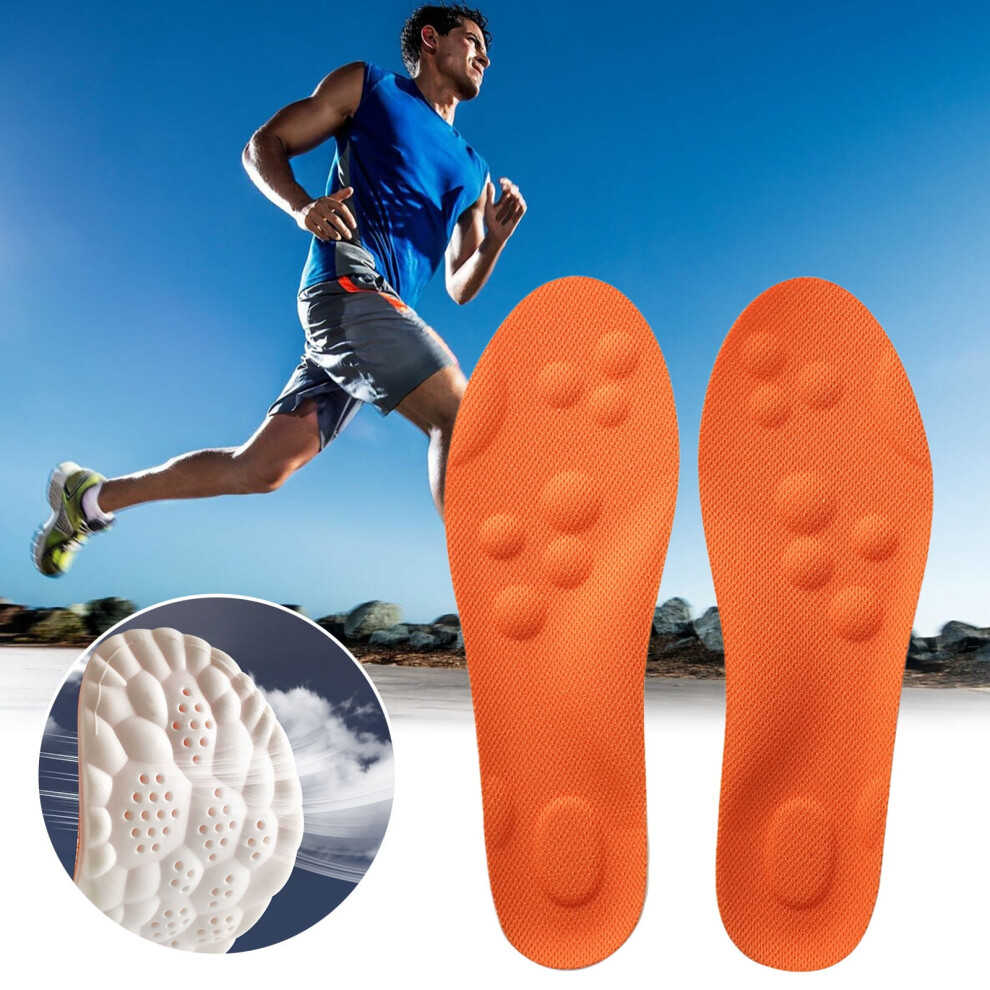 4D Cloud Arch Support Insoles with Gel Massage Pads, Shock-Absorbing & Sweat-Wicking, Orthopedic Comfort for Men/Women â Compatible with Most Shoes