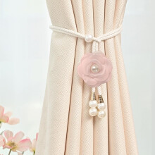Camellia Pearl Curtain Tiebacks Adjustable Braided Rope 2