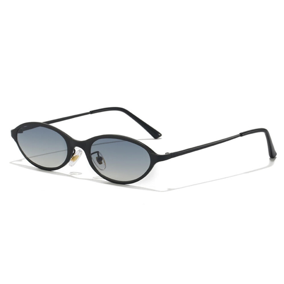 Retro Oval Frame Sunglasses Fashion Personalized Trendy Small Frame Sunglasses Punk Cat Eyes Sunshade Sun Protection Glasses
