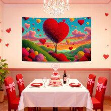 Valentines Day Backdrop, 71x45 Inches Valentines Tapestries for Room Wall Coverings and Home Decor