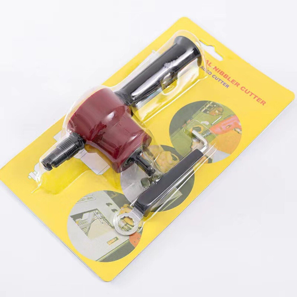 Drill Bits Metal Sheet Nibbler Cutter Double Head Metal Sheet Cutter Hole Drill Attachment Paperboard Package 9422877476534