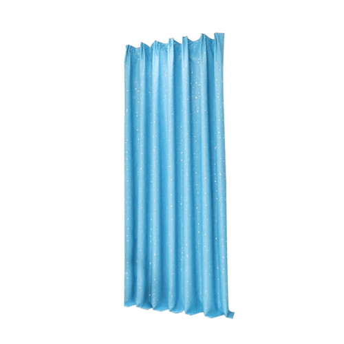 Stars Printed Blackout Curtain 100x135cm Sky Blue