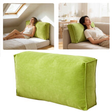 Plush Velvet Removable Back Cushion for Sofa – 70x45x12cm, Green, Lumbar Support, Living Room/Bedside/Window Nook, Great Gift