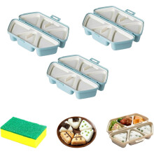 6-in-1 Onigiri Mold with Non-stick Bottom, Foldable, Makes 6 Seaweed Rice Balls Fast – Pop-up Sushi Maker, Musubi Press & Nori Cutter