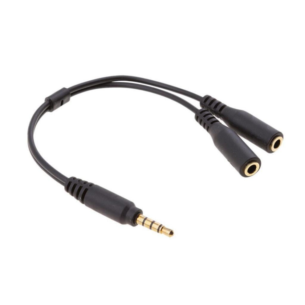 2.5Mm Male To 3.5Mm Female Adapter And 3.5Mm Splitter Mic And Audio Cables 20Cm Gold 9085618876866