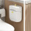 Kitchen Wall Mounted Trash Can Non Perforated Dual-Purpose Wall Mounted Flip Cover Trash Can Bathroom Garbage Bin 10