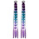 Hand-woven braids and ponytail with three-color gradient 2