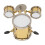 Miniature Drum Set Replica Musical Instrument Model Dollhouse Decor with Box 1