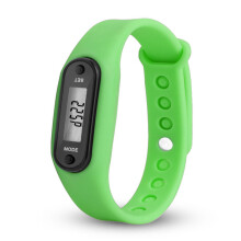 ANMUYUM Pedometer Watch – Steps, Miles, Calories Tracker, Silicone Fitness Band, Compatible with Walking & Running (Green, 2x0.7in)