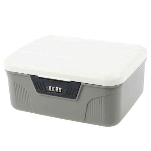 Lockable Plastic Storage Box with 4-Digit Password, High-Security Portable Bin – Compatible with Home Use