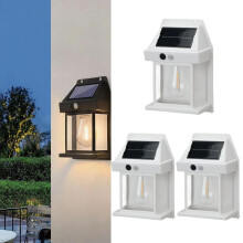 Solar LED Wall Lights for Outside, Auto On/Off, 3 Modes + Motion Sensor, Waterproof, Compatible with Outdoor Porch/Patio/Fence/Yard/Garage (4PC,
