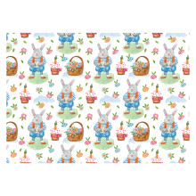 Valentine's Day Wrapping Paper (70x50 cm) – Red, Pink, Black Hearts; Wedding, Anniversary, Easter Rabbit & Egg Designs