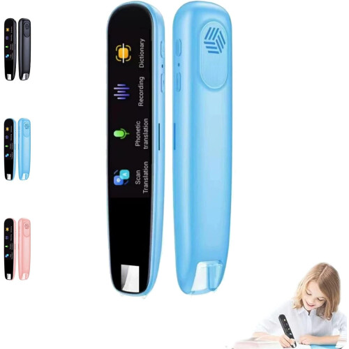 112-Language Electronic Dictionary with Offline/Online Translation, Portable Scanner & Reader Pen, Compatible with Study/Work/Travel (Pink)