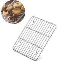 1Pack QZS Small Baking Rack, Nonstick Stainless Steel Grill Net, Oven & Dishwasher Safe, 8"x6", for Picnic/Camping/Outdoors – Compatible with