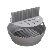 Silicone Air Fryer Liner Insert with Detachable Divider Tray, Heat Resistant Kitchen Tool for Home and Outdoor Use