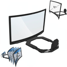 2025 New 12" Foldable Screen Magnifier for Cell Phone – 3D HD Amplifier Stand, Compatible with All Smartphones
