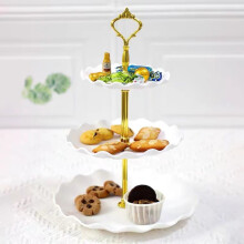 3-Tier Cupcake Stand for Desserts, Sandwiches & Cheese – Tiered Serving Tray for Birthday/Tea Party Decor (Compatible with standard dessert