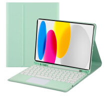 Touch Keyboard Case compatible with iPad (A16) 11" (2025) & iPad 10th Gen 10.9" (2022), Pencil Holder, Magnetic Detach, Bluetooth