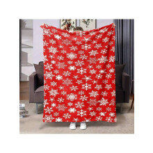 Elegant Purple Pink Snowflake Flannel Blanket | Soft Warm All-Season | Multi-Use Home Outdoor | Perfect Holiday Birthday Gift