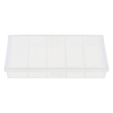 5 Grids Plastic Organizer Box Clear Fishing Tackle Storage Box Jewelry Dividers Container Case