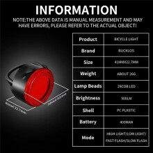 Bike Light Set, Super Bright LED Bicycle Headlight and Taillight Combo,Waterproof Front and Rear Lights for Night Riding