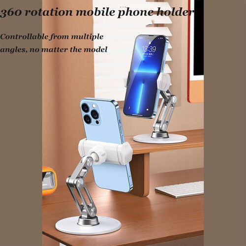 Adjustable Phone Stand for Desk Bed Treadmill Airplane 1