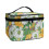 Cosmetic Bag Portable Hanging Organizer with Handle Floral 2
