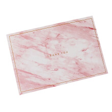 Valentine's Day Kraft Envelope Card, Marble Texture, Blank Inside, Romantic Love Card for Him/Her, Wedding Anniversary, Pink – Compatible with