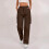 Women's Cargo Pants Elastic Waist Button Front Multiple 6