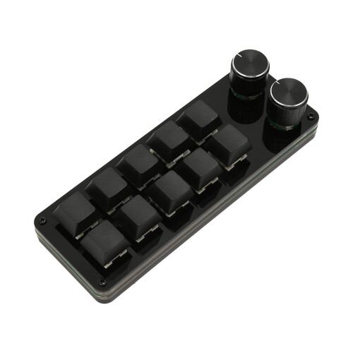Shortcut Keys Programmable Mechanical Keyboard, DIY Keyboard With Knob Function And One Handed Mini Gaming Keypad, Adjustable Key Functions With 2
