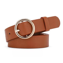 Leather Women's Boho Belt with Metal Accent, Fashionable for All Occasions