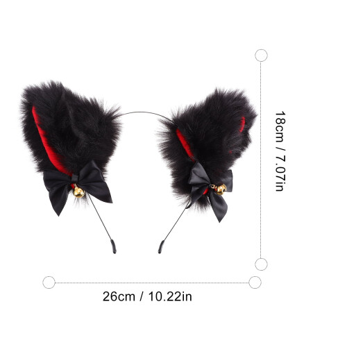 Cat Ears Headband with Fluffy Design 1Pack Fabric Costume Accessory 1